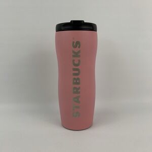Starbucks Curvy Lucy Pink Stainless Steel Tumbler Travel Mug Cup Lid 12 oz 2008